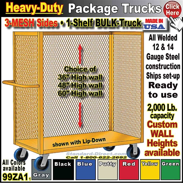 99ZA1 * Heavy-Duty Mesh sided Bulk Package Trucks