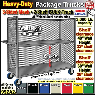 99ZA2 * Heavy-Duty Mesh sided Bulk Package Trucks