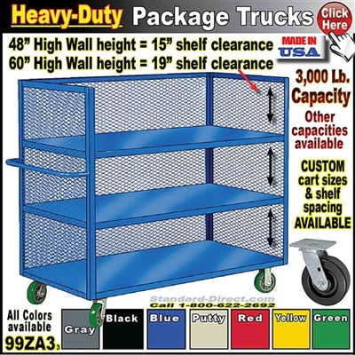 99ZA3 * Heavy-Duty Mesh sided Bulk Package Trucks