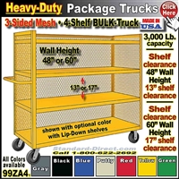 99ZA4 * Heavy-Duty Mesh sided Bulk Package Trucks