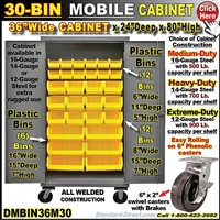 DMBIN36M30 30-BIN MOBILE CABINET