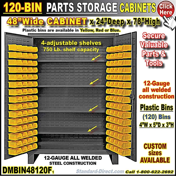 DMBIN48120F *120-Bin Cabinet