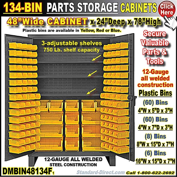 DMBIN48134F 134-BIN CABINET