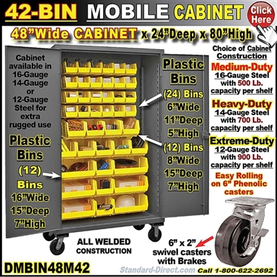 DMBIN48M42 42-BIN MOBILE CABINET