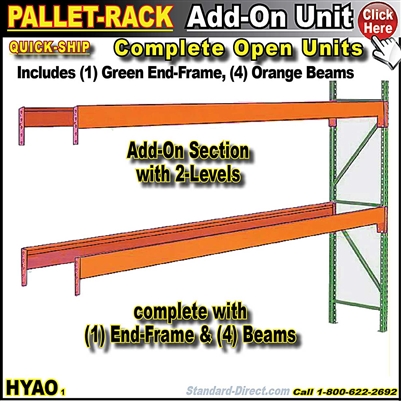 HYAO * Pallet Rack Open Add-On Unit