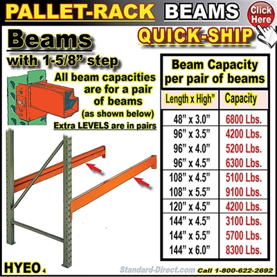 HYEO * Pallet Rack OPEN Levels