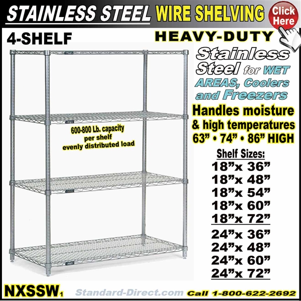 NXSSW Stainless Steel Wire Shelving