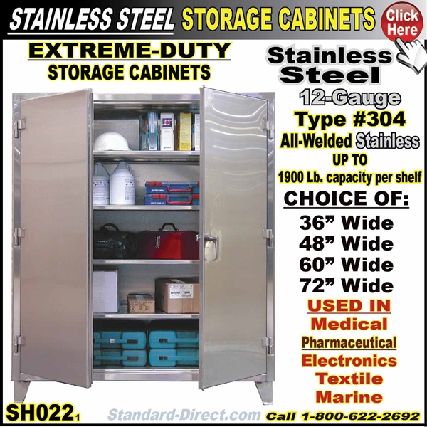 SH022 Stainless Steel Storage Cabinet