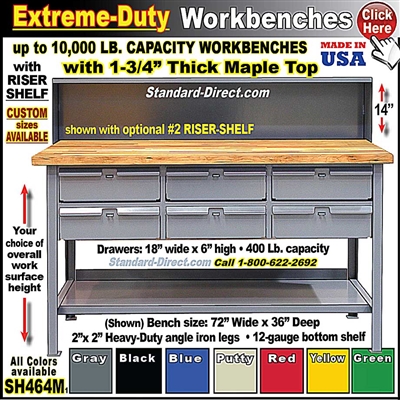 SH464 * Extreme-Duty 3-DRAWER Workbenchs