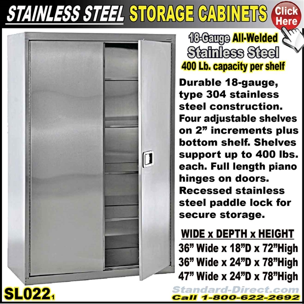 SL022 Stainless Steel Storage Cabinet