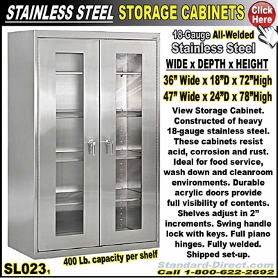 SL023 Stainless Steel Storage Cabinet