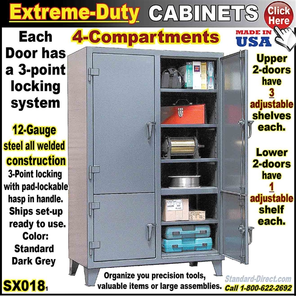 SX018 * EXTREME SERVICE 4-COMPARTMENT CABINETS