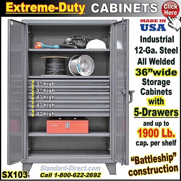 SX103 * Extreme-Duty Storage Cabinets with Drawers