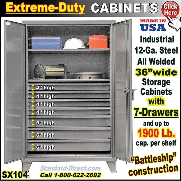 SX104 * Extreme-Duty Storage Cabinets with Drawers