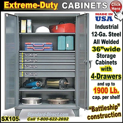 SX105 * Extreme-Duty Cabinets 4-Drawer