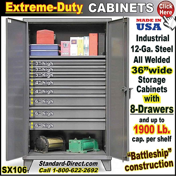 SX106 * Extreme-Duty Cabinets 8-Drawerr