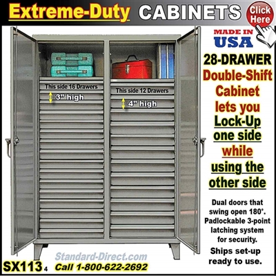 SX113 * Double-Shift Cabinet 28-Drawer