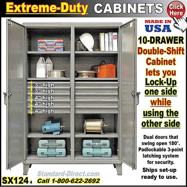 SX124 * Double-Shift Cabinet 10-Drawer