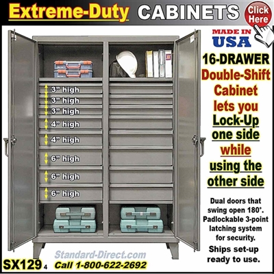 SX129 * Double-Shift Cabinet 16-Drawer