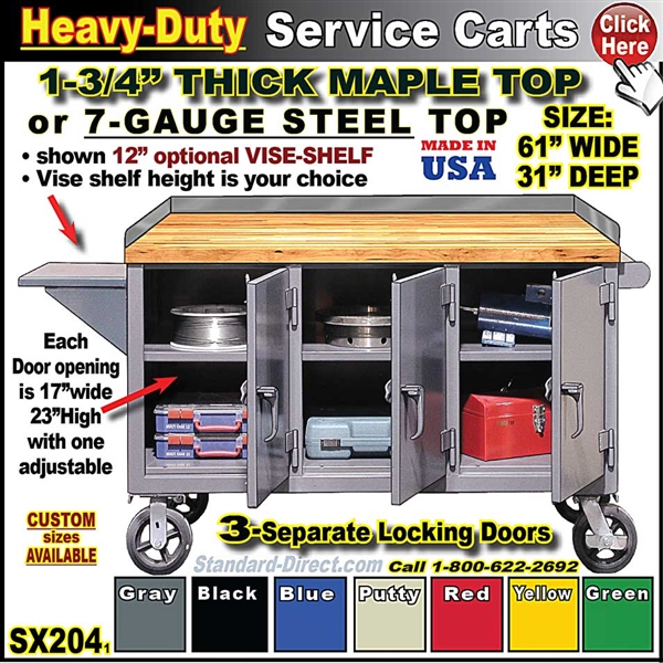 SX204 EXTREME-DUTY Mobile BENCH CABINET