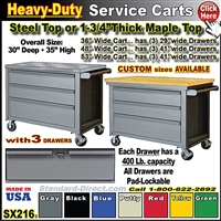 SX216 EXTREME-DUTY Mobile BENCH CABINET