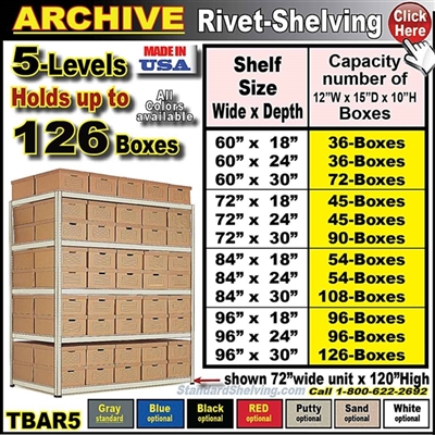 TBAR5 * Heavy-Duty ARCHIVE Shelving