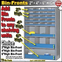 TBBF * Bin-Fronts for Steel Shelving