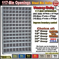 TBBIN117A * 117-BIN Steel Shelving Bin Unit