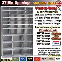 TBBIN37A * 37-BIN Steel Shelving Bin Unit