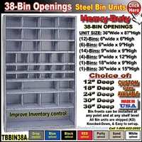 TBBIN38A * 38-BIN Steel Shelving Bin Unit