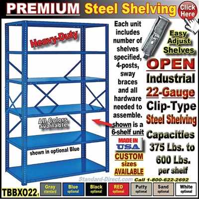 TBBX022 * PREMIUM Clip-Type Steel Shelving