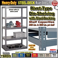 TBRDS * Extra Heavy-Duty Steel-Deck Rivet Shelving