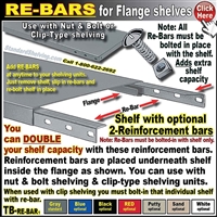 TBREBAR * RE-BAR for Flange Steel Shelving