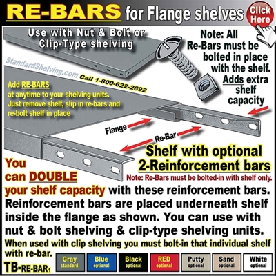 TBREBAR * RE-BAR for Flange Steel Shelving