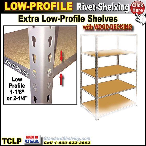 TCLPE * Extra Low-Profile Rivet Shelf Levels