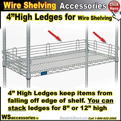 WSACE * LEDGES for Wire Shelves