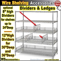 WSACF * DIVIDERS for Wire Shelves
