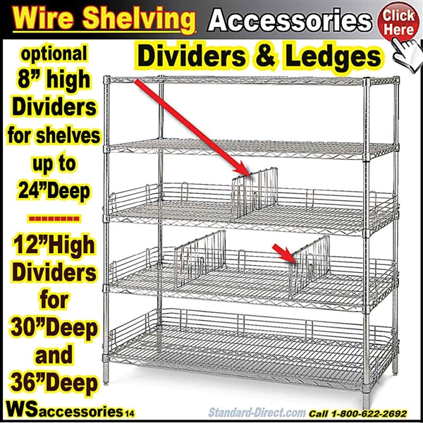 WSACF * DIVIDERS for Wire Shelves