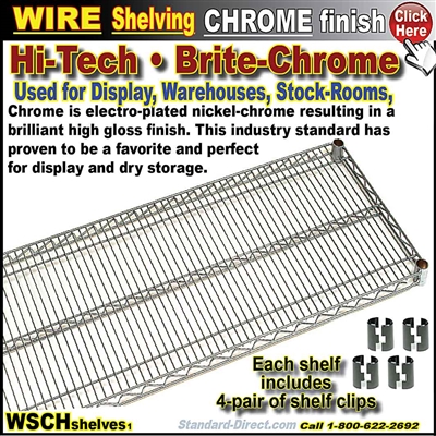 WSCHX * EXTRA CHROME WIRE SHELVES