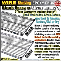 WSEPX * EXTRA Epoxy-Coated Wire Shelves