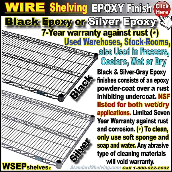 WSEPX * EXTRA Epoxy-Coated Wire Shelves