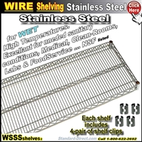 WSSSX * EXTRA STAINLESS STEEL WIRE SHELVES