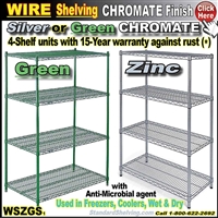 WSZGS * POLY-CHROMATE Wire Shelving