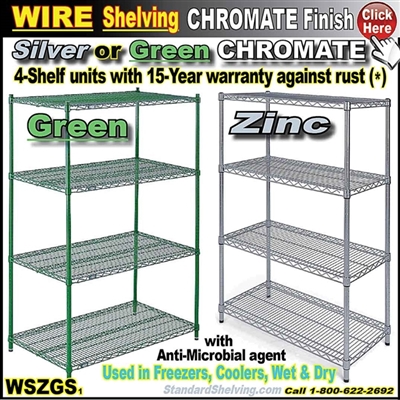 WSZGS * POLY-CHROMATE Wire Shelving