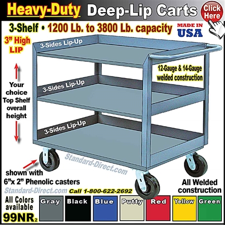 Heavy Duty Tray Style Service Carts