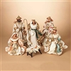 GERSON 10.8" Pastel Multicolored Nativity Set of 6 Figures