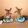 GERSON 13" LIGHTED MUSICAL HOLIDAY MOVING WINDMILL (SET 0F 2)