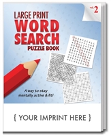 Large print word search book