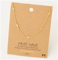 Gold - Dainty Cross Necklace