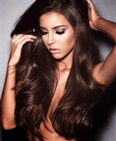 20 Inch Slight Wave I-Tip Hair Extensions - #2 Dark Brown